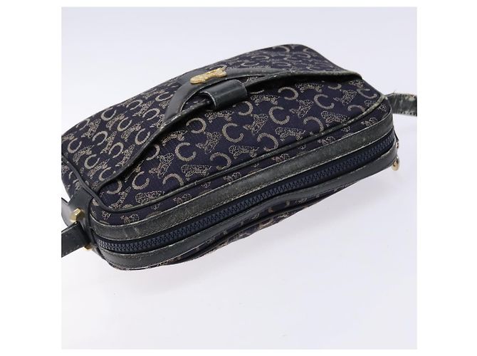 Céline Borsa a Spalla Celine C Sulky in Tela Blu Marina Auth 140236 Blu navy - vista 6