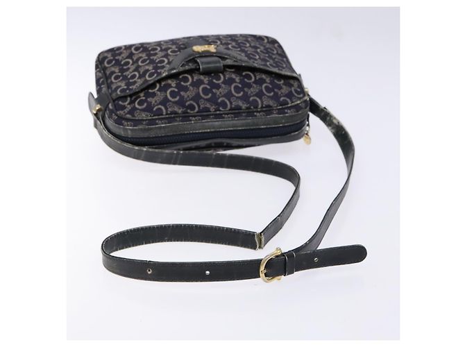 Céline Borsa a Spalla Celine C Sulky in Tela Blu Marina Auth 140236 Blu navy - vista 7