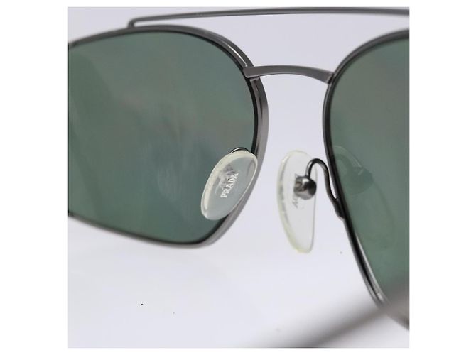 PRADA Sonnenbrille Metall Silber Auth BA5379 - Ansicht 10