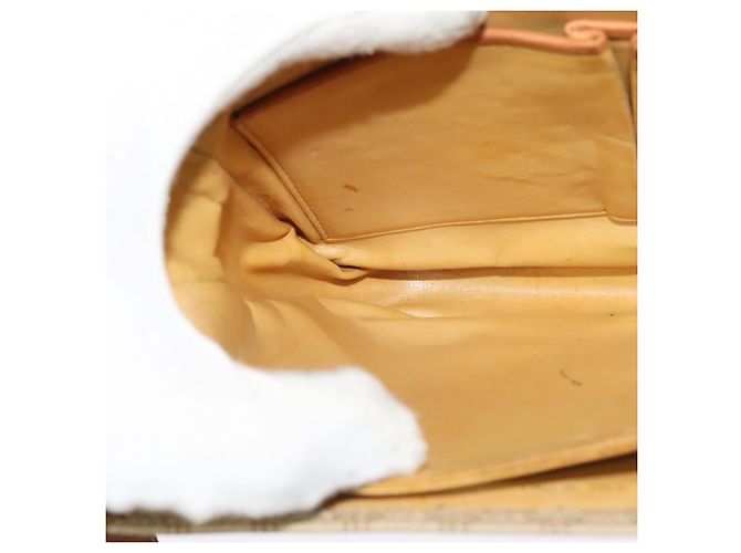Céline Borsa a Spalla in Tela Macadam CELINE PVC Beige Oro Auth 142119 D'oro - vista 20