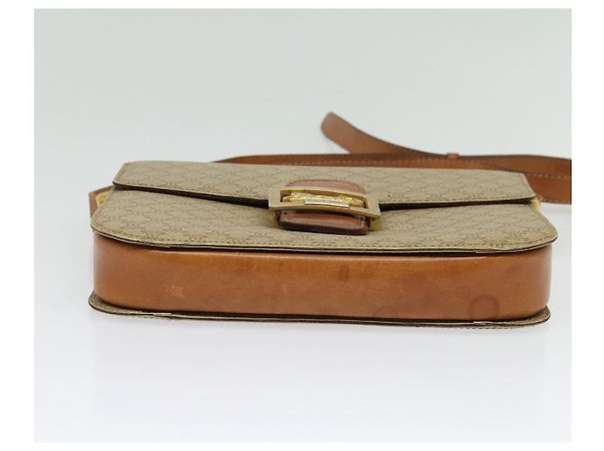 Céline Borsa a Spalla in Tela Macadam CELINE PVC Beige Oro Auth 142119 D'oro - vista 5