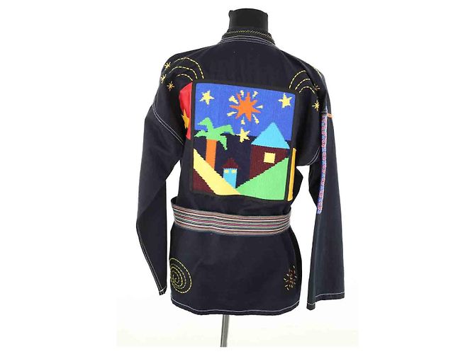 Autre Marque Giacca Monoki in cotone nera Nero - vista 4