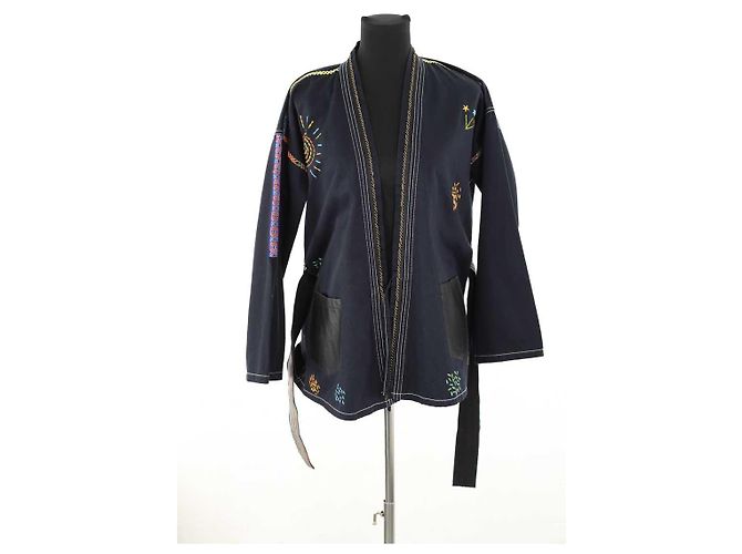 Autre Marque Giacca Monoki in cotone nera Nero - vista 5