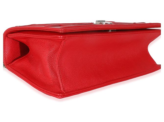 Piccola borsa Diorama in pelle di vitello grana rossa Christian Dior - vista 6