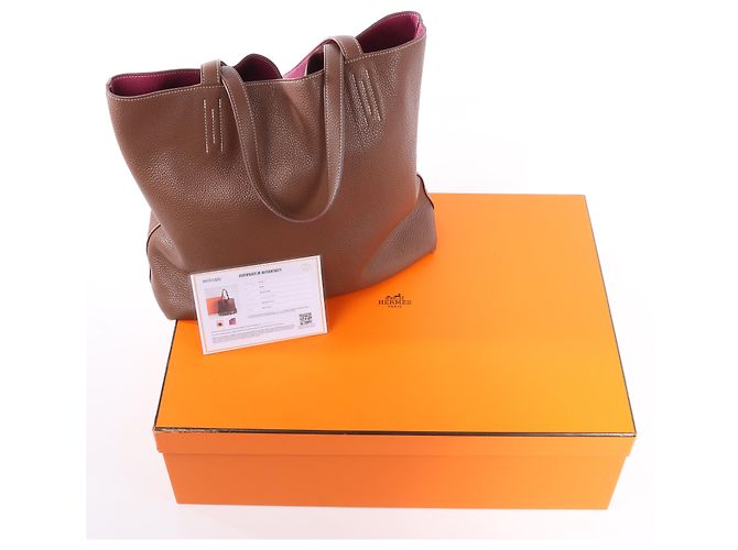 Hermès HERMES Double Sense 36 Taurillon Clemence Malond Indy x Tosca O: 2011 Marrone - vista 15