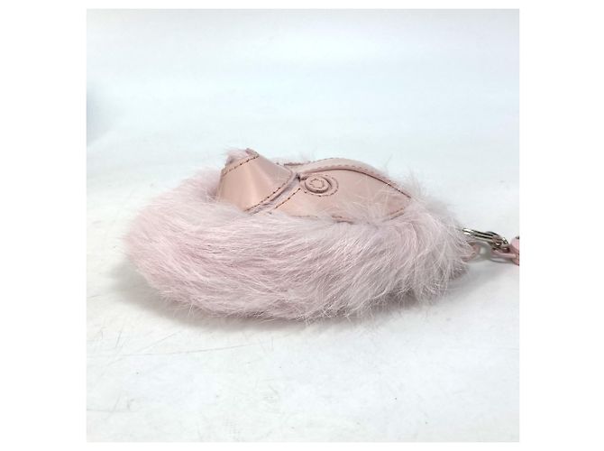 Portachiavi in pelle rosa Christian Dior - vista 3