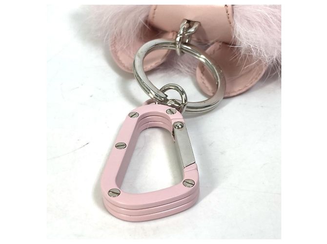 Portachiavi in pelle rosa Christian Dior - vista 5