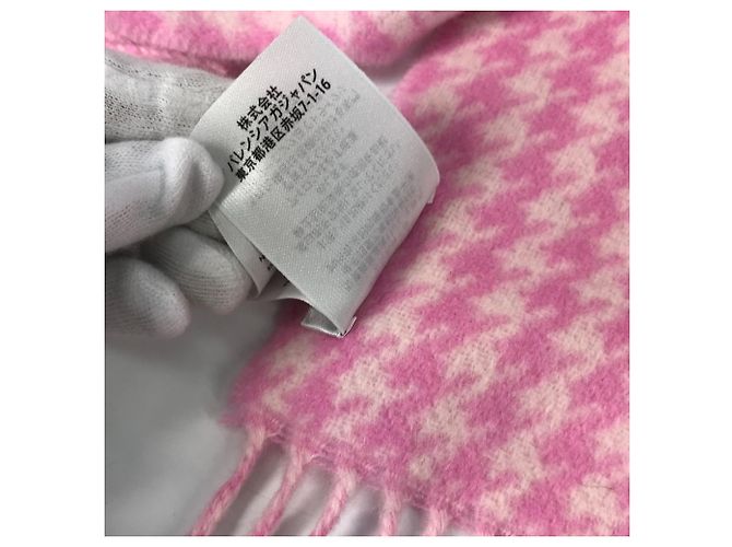 Écharpe à franges avec logo Check de Balenciaga - vue 11