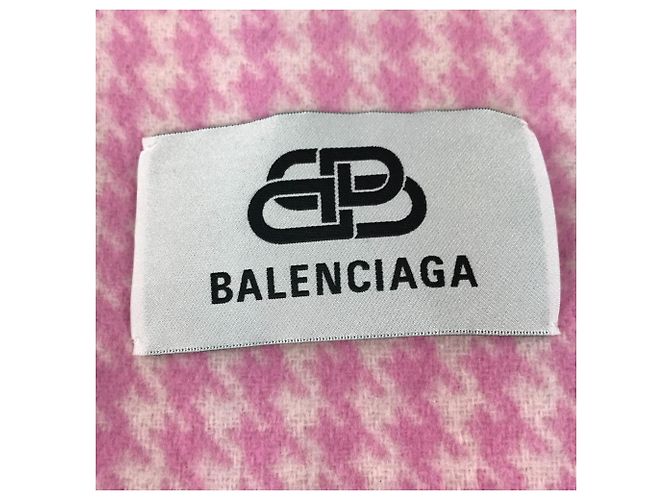 Écharpe à franges avec logo Check de Balenciaga - vue 7
