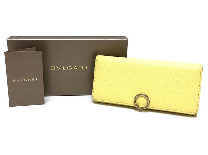 Bulgari Cartera larga de cuero amarillo Bvlgari - vista 14