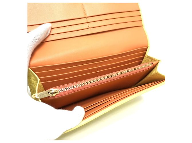 Bulgari Cartera larga de cuero amarillo Bvlgari - vista 8