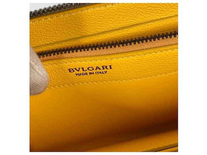Bulgari Cartera larga de cuero marfil Bvlgari Crudo - vista 12