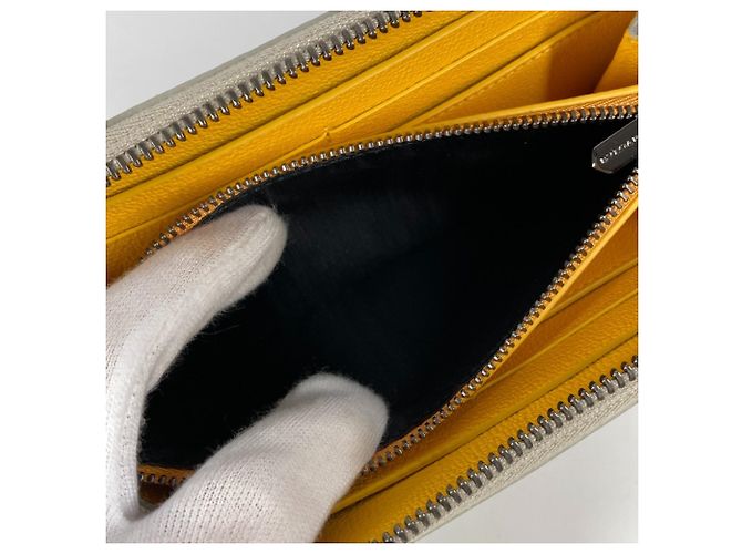 Bulgari Cartera larga de cuero marfil Bvlgari Crudo - vista 8
