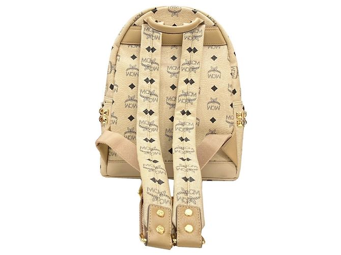 Zaino beige con borchie MCM - vista 2