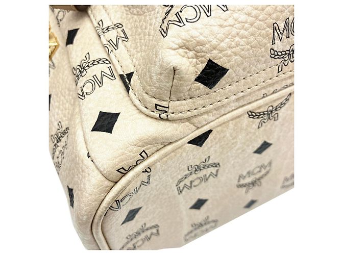 Zaino beige con borchie MCM - vista 7