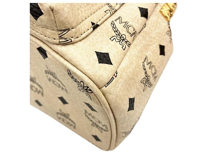 Zaino beige con borchie MCM - vista 8