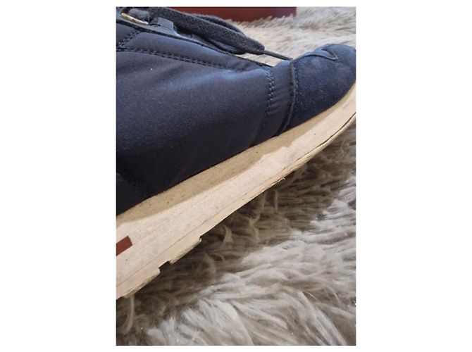 Sneakers Loro Piana in cashmere blu scuro - vista 7