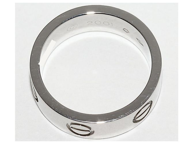 Cartier Pt950 Love Ring B40849 Größe 8 Silber Metallisch - Ansicht 3