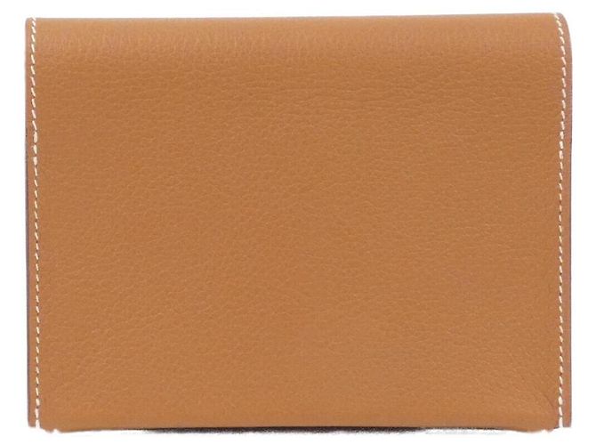 Hermès Hermes BRIDGE Evercolor Card Case Golden Metallic - view 2