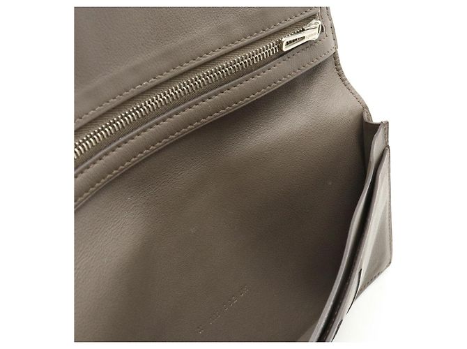 Portafoglio lungo in pelle e seta Twill Citizen di Hermès Grigio - vista 5