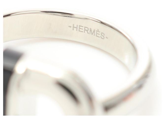 Hermès Ring aus Edelstahl in Schwarz - Ansicht 6