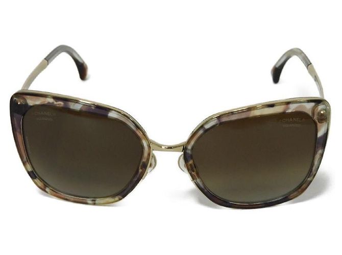Timeless Gafas de sol Chanel en forma de zorro Castaño - vista 2
