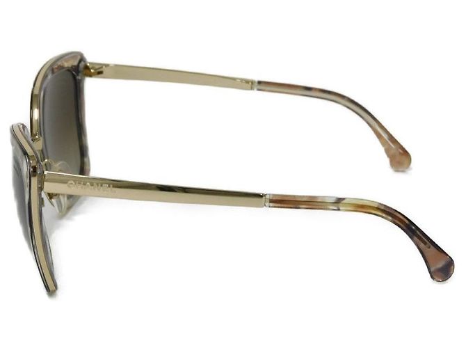 Timeless Gafas de sol Chanel en forma de zorro Castaño - vista 3