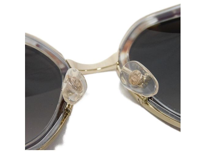 Timeless Gafas de sol Chanel en forma de zorro Castaño - vista 7