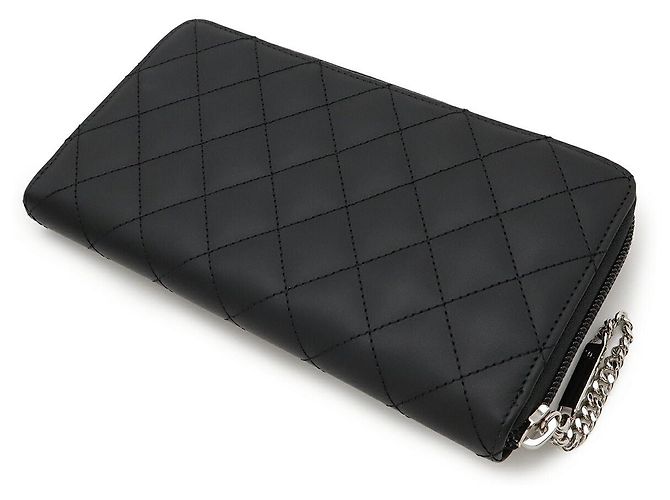 Portafoglio con zip Chanel Cambon Line Nero Rosa - vista 2