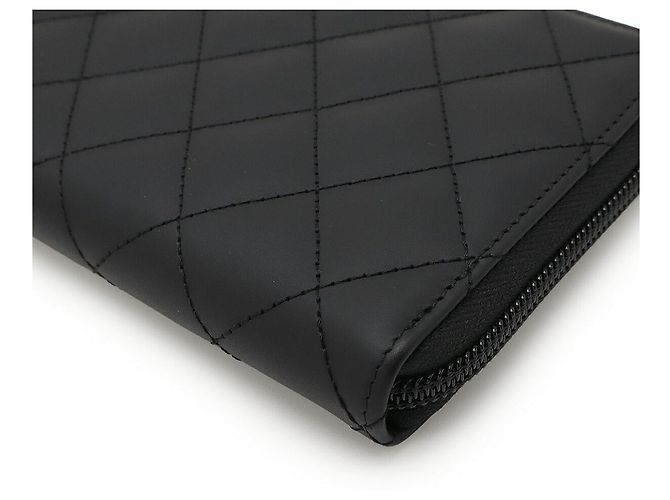 Portafoglio con zip Chanel Cambon Line Nero Rosa - vista 3