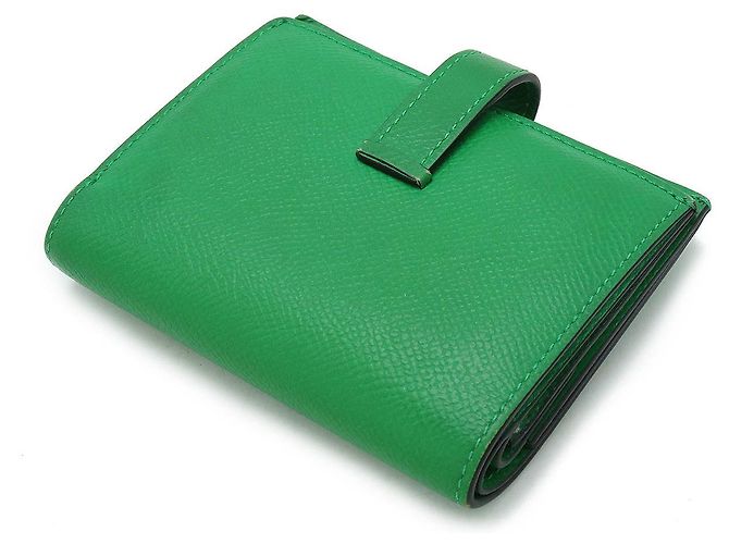 Portafoglio Mini Compatto Bearn in Pelle Hermès Verde - vista 2