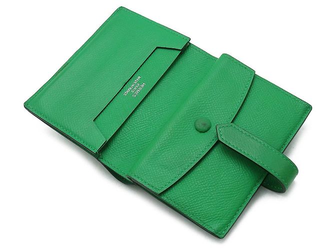 Portafoglio Mini Compatto Bearn in Pelle Hermès Verde - vista 4