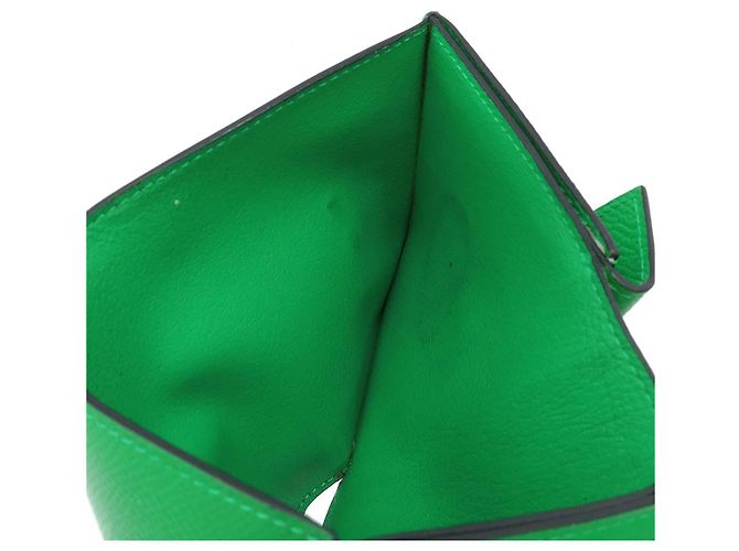 Portafoglio Mini Compatto Bearn in Pelle Hermès Verde - vista 5