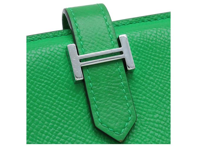 Portafoglio Mini Compatto Bearn in Pelle Hermès Verde - vista 9