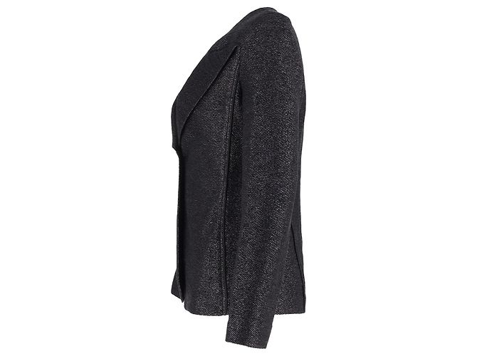 Giorgio Armani Single-Buttoned Blazer in Black Polyamide - view 2