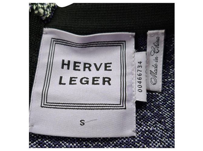 Falda Mini de Jacquard Impresa Herve Leger en Rayón Negro y Blanco Multicolor - vista 3