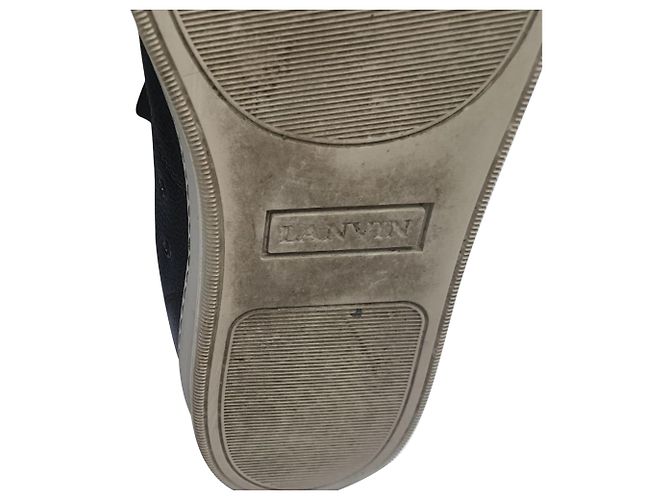 Baskets Basses Lanvin en Cuir Marron Rouge - vue 11