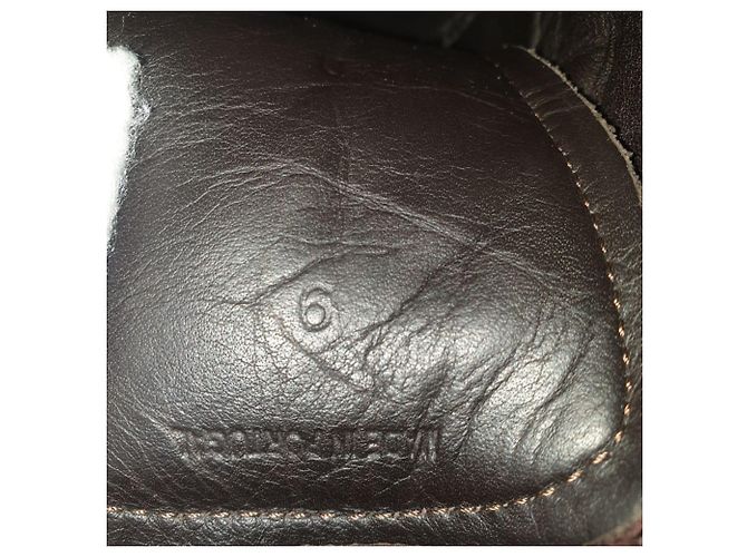 Baskets Basses Lanvin en Cuir Marron Rouge - vue 12