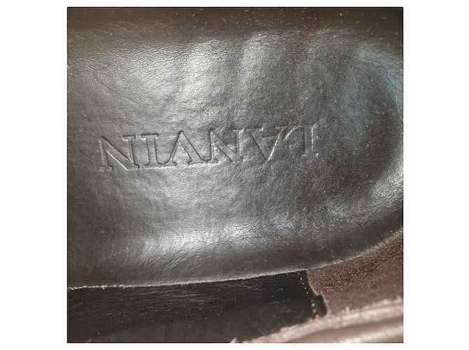 Baskets Basses Lanvin en Cuir Marron Rouge - vue 6