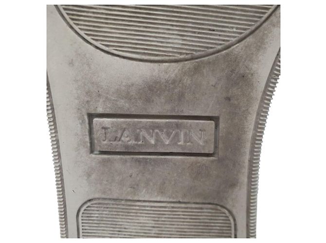 Baskets Basses Lanvin en Cuir Marron Rouge - vue 9