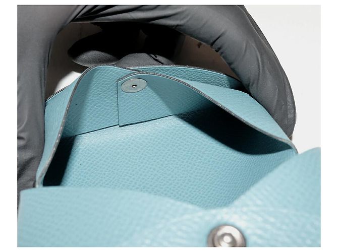 Hermès Hermes Calvi Epsom Card Case Blue - view 4