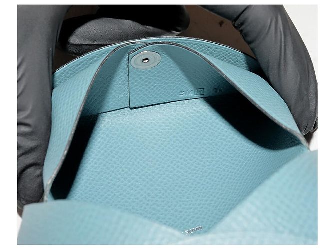 Hermès Hermes Calvi Epsom Card Case Blue - view 5