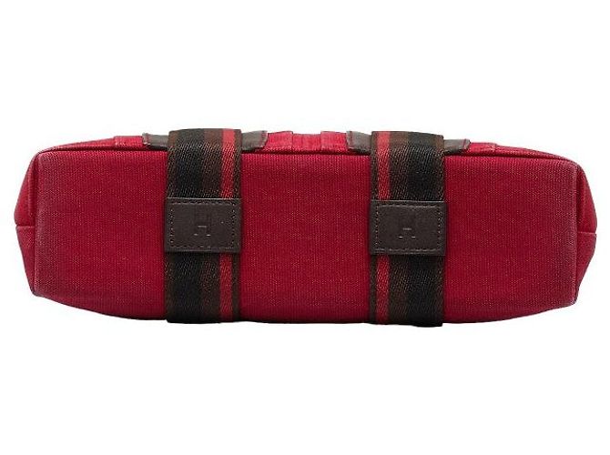 Hermès Troca Horizontal MM Canvas Tote Bag Rot - Ansicht 4