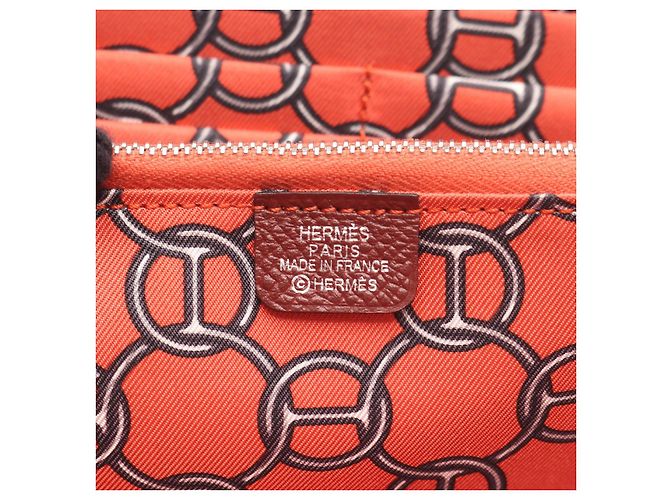 Portafoglio Long Azap Silk'in Hermès Marrone - vista 4