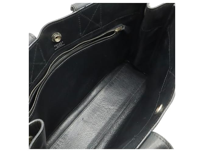 Hermès Herbag Ledertasche Schwarz - Ansicht 5