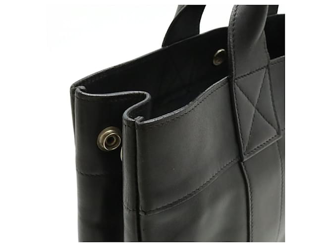 Hermès Herbag Ledertasche Schwarz - Ansicht 6