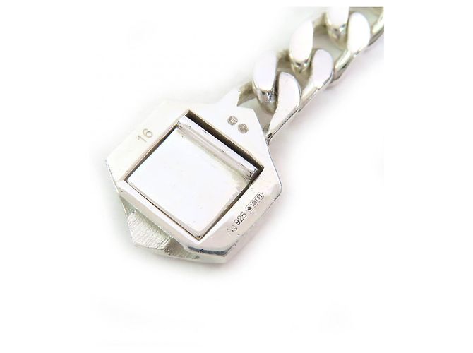 Pulsera de plata con logo T de Gucci en relieve Bure Metálico - vista 6