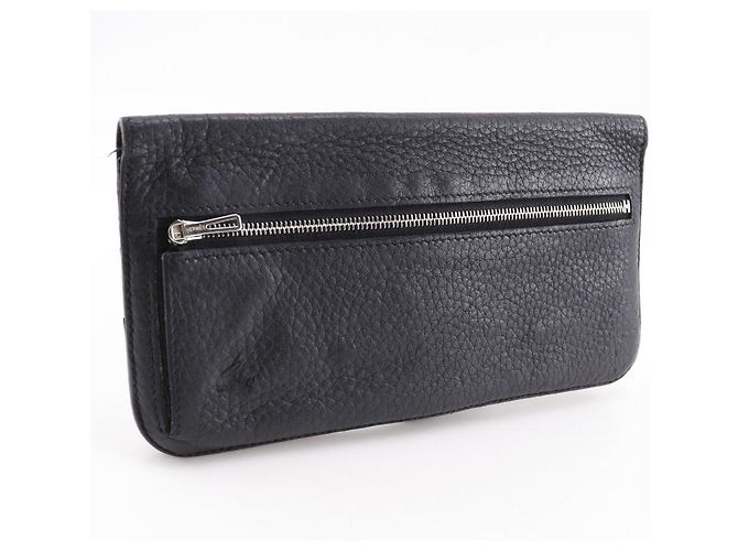 Hermès Hermes Dogon Long Taurillon Clemence Long Wallet Black - view 3