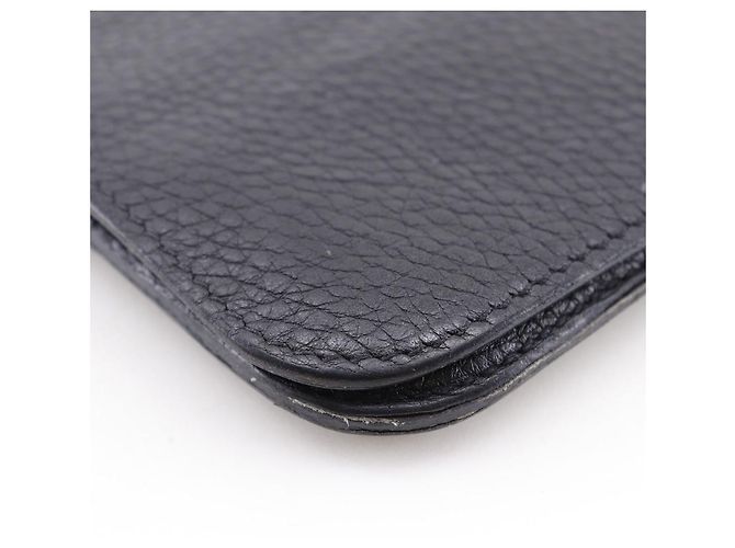 Hermès Hermes Dogon Long Taurillon Clemence Long Wallet Black - view 4