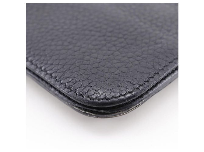 Hermès Hermes Dogon Long Taurillon Clemence Long Wallet Black - view 5